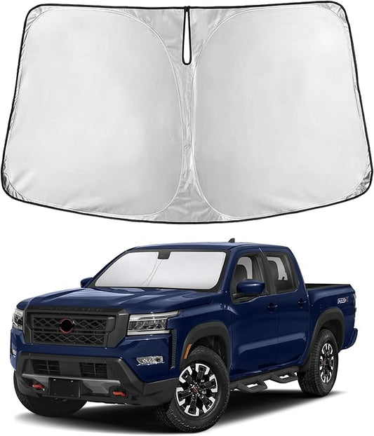 EcoNour Windshield Sunshade Compatible for Nissan Frontier 2022-2024 2025 2026, Sun Visor for Front Windshield & Window Sun Shade Cover, UV Heat Blocker & Protector, Car Accessories by EcoNour