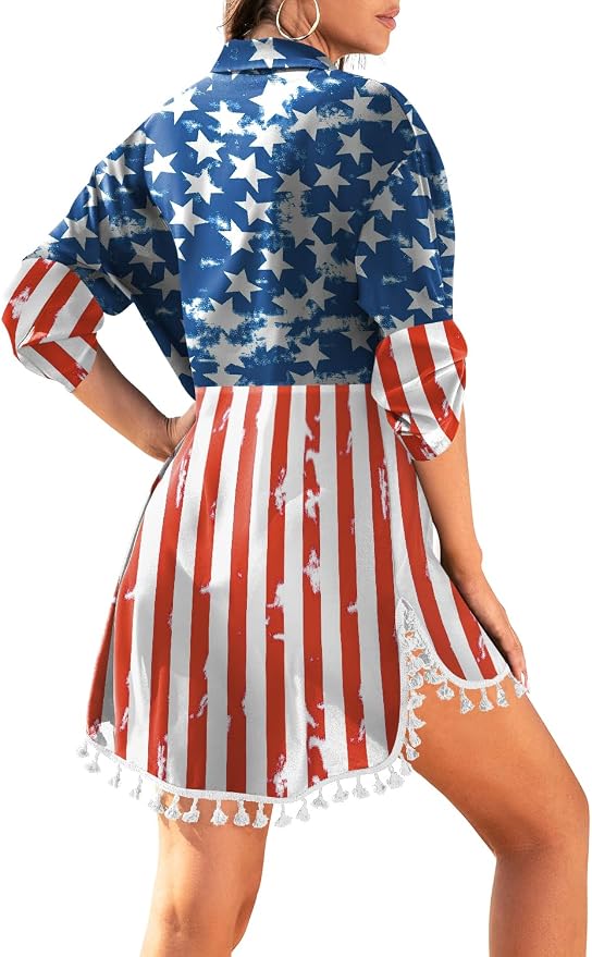 Yincro Women Swimsuit Cover Up Shirt 2026 Tassel Beach Bathing Suit for Swimwear Bikini Dress - Image 2
