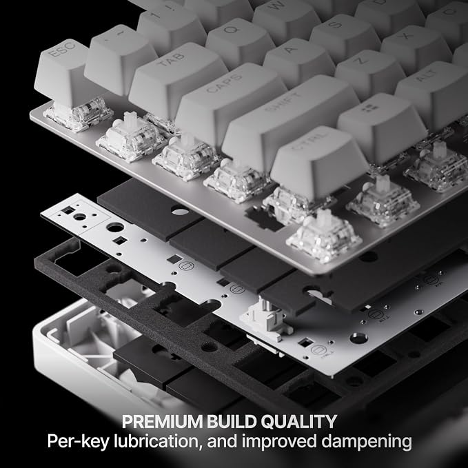 SteelSeries Apex Pro TKL Gen 3 Gaming Keyboard - OmniPoint 3.0 Analog Magnetic Switches, Quickset Auto-Presets (Rapid Trigger, Rapid Tap/SOCD, Protection Mode), OLED, RGB, PBT Keycaps, USB-C, White - Image 5