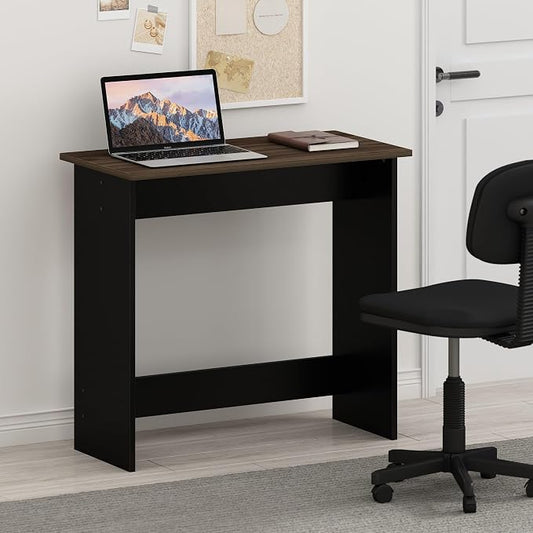 Furinno Simplistic 31-Inch Rustic Brown Computer Desk, Small Office Desk, Rectangular Home Office Desk with Drawers, Gaming Desk for Home Office, Bedroom, Study Room, Brown Walnut by Furinno-FitsYourSpaceFitsYourBudget
