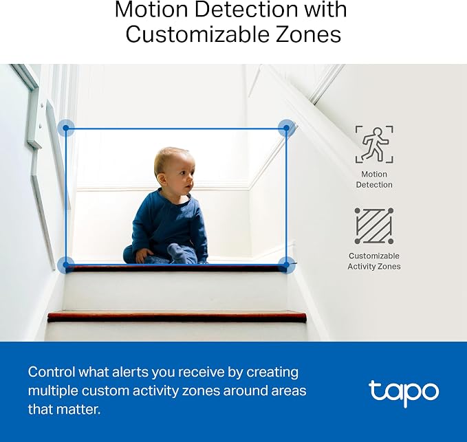 TP-Link Tapo 2K QHD Pan/Tilt Security Camera for Pet Camera, Baby Monitor, Motion Detection, Motion Tracking, 2-Way Audio, Night Vision, Cloud &SD Card Storage, Works w/Alexa & Google Home(Tapo C220) - Image 7
