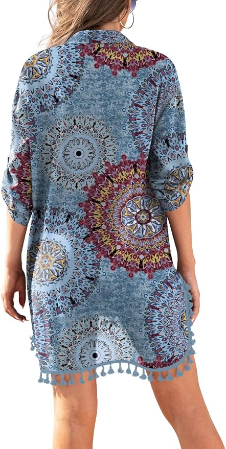 Yincro Women Swimsuit Cover Up Shirt 2026 Tassel Beach Bathing Suit for Swimwear Bikini Dress - Image 3