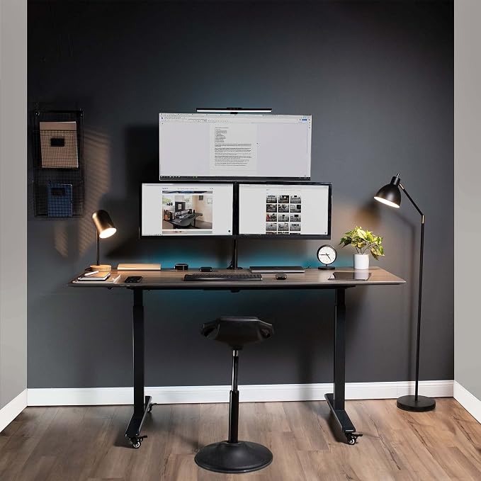 VIVO Triple LCD Monitor Desk Mount Stand Heavy Duty and Fully Adjustable, 3 Screens up to 30 inches STAND-V003T - Image 8