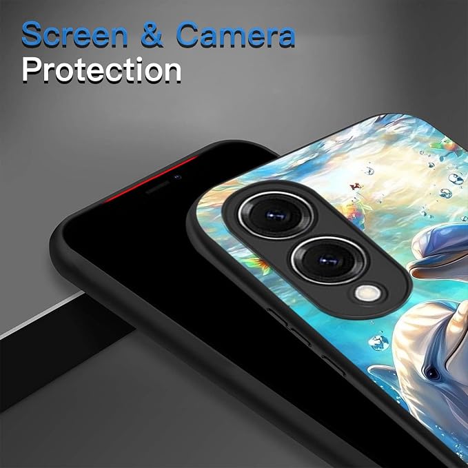 Designed for Galaxy S25 Edge Phone Case,Slim Silicone Shockproof Protective Case for Galaxy S25 Edge 6.7 inch,Dolphin - Image 5