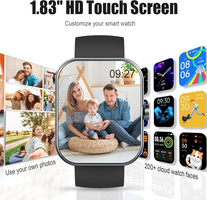 Smart Watch for Men Women (Answer/Make Call), 1.83" HD Touchscreen Fitness Tracker, 110+ Sport Modes, Fitness Watch with Heart Rate/Sleep Monitor/Step, Waterproof Smartwatch for Android,Silver Beige - Image 7