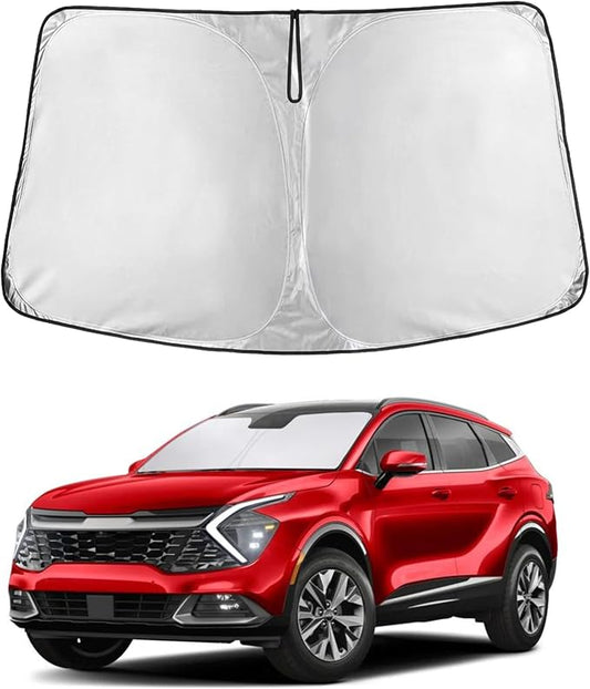 EcoNour Windshield Sunshade Compatible for Kia Sportage 2018-2020 2021 2022, Sun Visor for Front Windshield & Window Sun Shade Cover, UV Heat Blocker & Protector, Car Accessories by EcoNour
