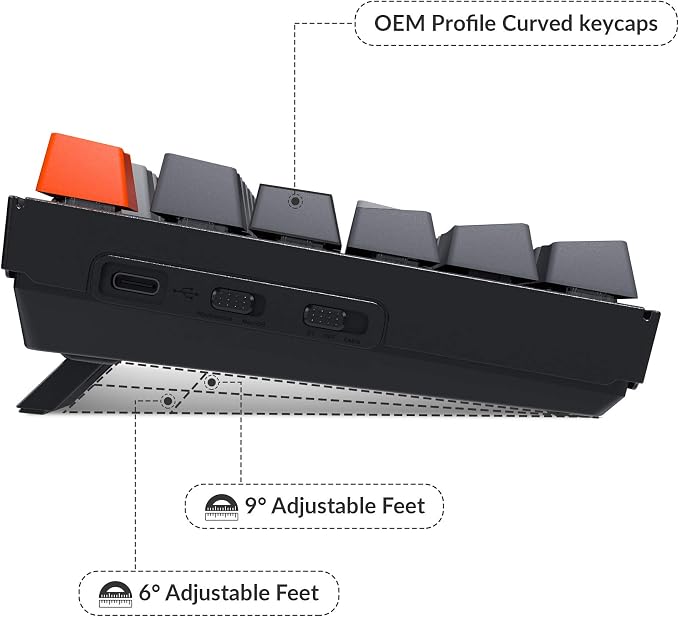 Keychron K8 Tenkeyless Wireless Mechanical Keyboard for Mac, RGB Backlight, Bluetooth, Multitasking, Type-C Wired Gaming Keyboard for Windows with Gateron G Pro Brown Switch - Image 4