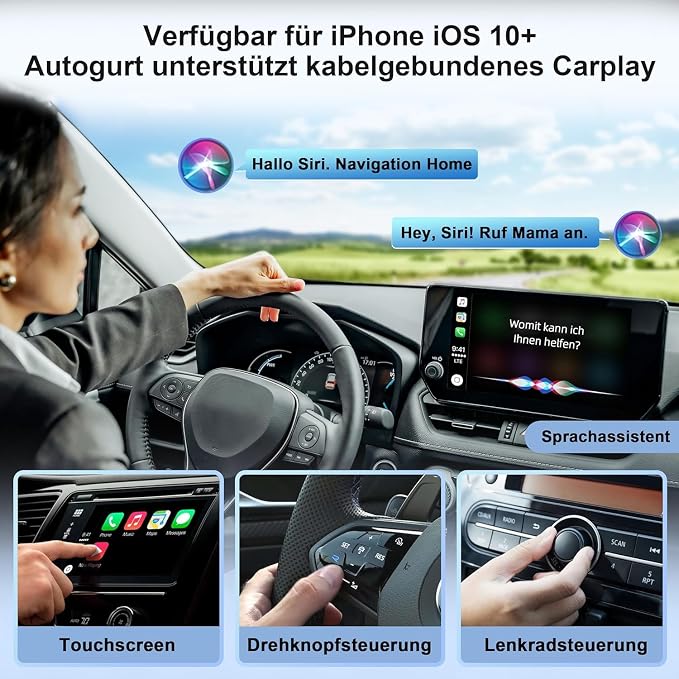 Wireless Carplay Adapter, Convert Wired to Wireless CarPlay, Compatible with CarPlay, Plug and Play, Type-C/USB, Suitable for 800+ Vehicles (Blue) - Image 7