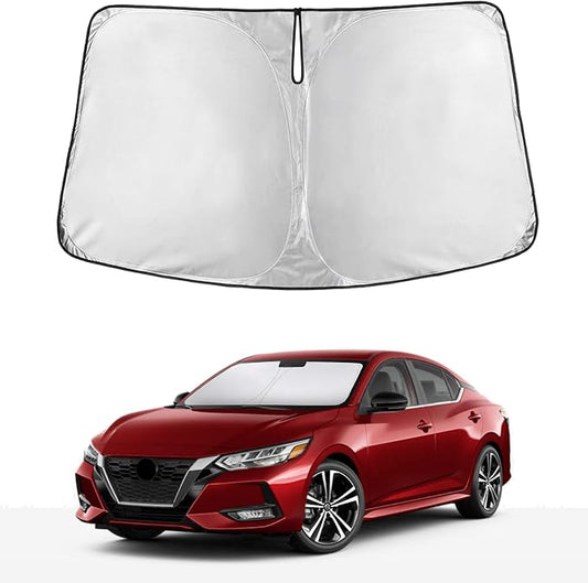 EcoNour Windshield Sunshade Compatible for Nissan Sentra 2020-2023 2024 2025, Sun Visor for Front Windshield & Window Sun Shade Cover, UV Heat Blocker & Protector, Car Accessories by EcoNour