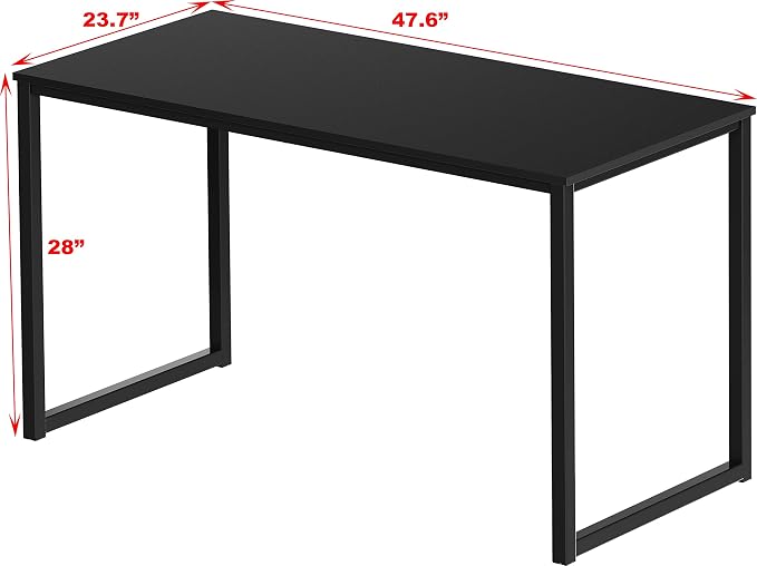 SHW Mission 48-Inch Home Office Computer Desk, Black - Image 3