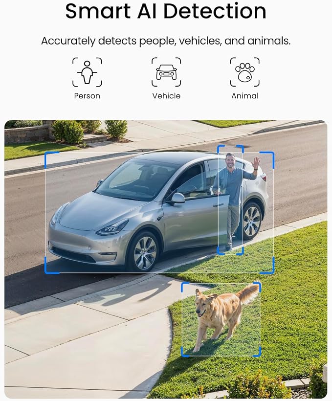 REOLINK Security Cameras Wireless Outdoor, 3K 5MP Dual-Band WiFi 6, Person/Vehicle/Animal Smart AI Detection, IP67, Local Storage, Smart Alerts, No Subscription, Home Hub Mini with 4X Argus Solar - Image 6