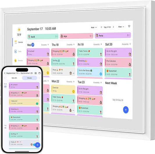 Digital Calendar,10.1 Inch Smart Electronic Calendar Family Planner,IPS HD Touch Screen Home Interactive with WiFi App Control,AI Meal Schedule, Duty Chart,Achievement Rewards-Share Photos,Videos and Sound Reminder,Gifts for Women Men Mom Dad,Desk Cale... by LiviNGPAi