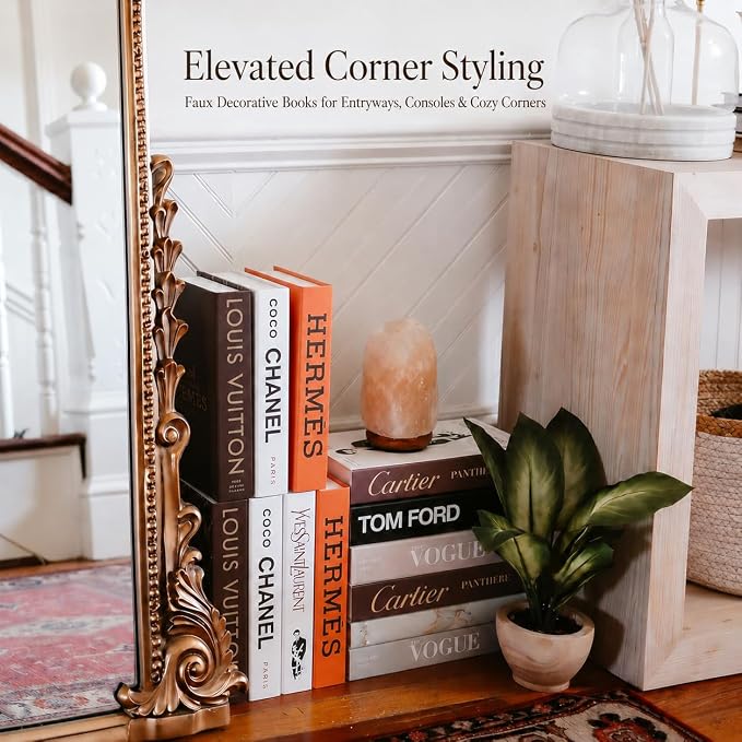 PROBENEX 7 Pcs Decorative Books | Faux Suite Coffee Table & Shelf Decor | Designer Fuller Set for Living Room, Office and Mantel - Not Real, Tool-Free 2-Min Setup - Image 5