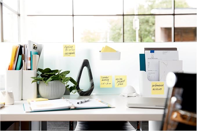 Post-it 100% Recycled Super Sticky Notes, 3 x 3 in, Canary Yellow, 5 Pads - Image 9