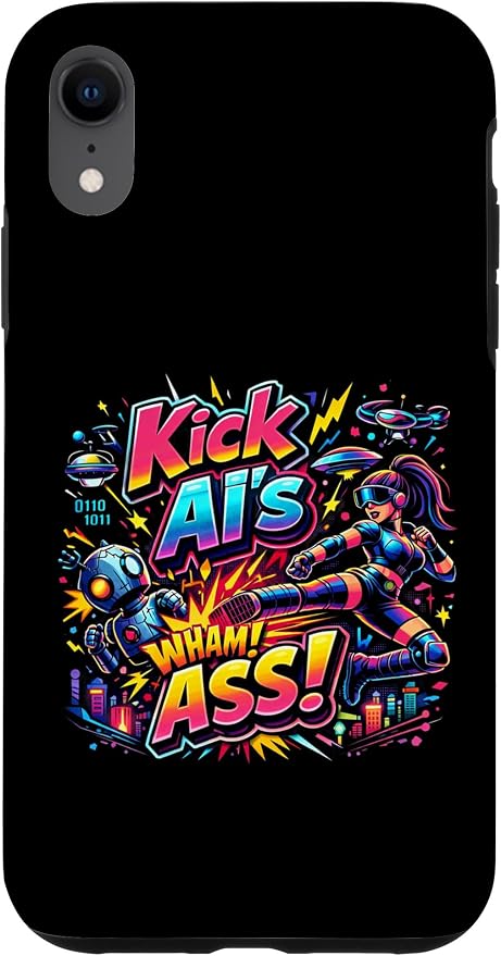 Tech Human vs AI Case for iPhone XR by Unknown