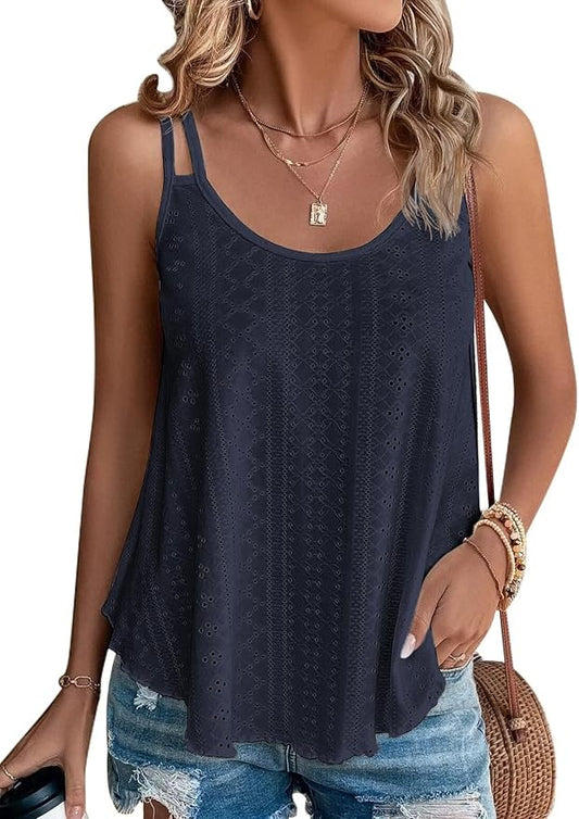 ATHMILE Women's Tank Tops Sleeveless Summer Top Spaghetti Strap Spring Shirt Loose Fit Beach Vacation 2026 Casual by ATHMILE