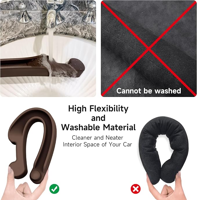 Givifive Car Seat Gap Filler Set of 2, 3IN1 Seat Side Gap Filler Plug with Storage Slot & Hook Function, Soft Foam Universal Fit Car SUV Truck Fill Gap Between Seats Console Organizer（Dark Brown） - Image 8