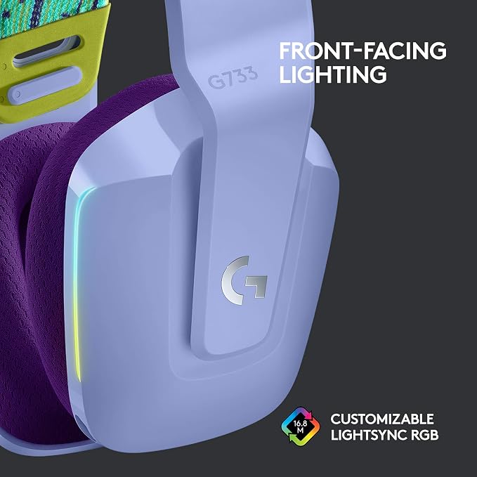 Logitech G305 Lightspeed Wireless Gaming Mouse + G733 Lightspeed Wireless Gaming Headset Bundle - Lilac - Image 7