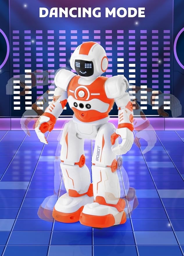 Robot Toys for Kids,Programmable Remote Control Smart Walking Dancing Robot Toy with Gesture & Sensing for Age 4 5 6 7 8 9 10 Year Old Boys Girls for Birthday Present,Orange - Image 5