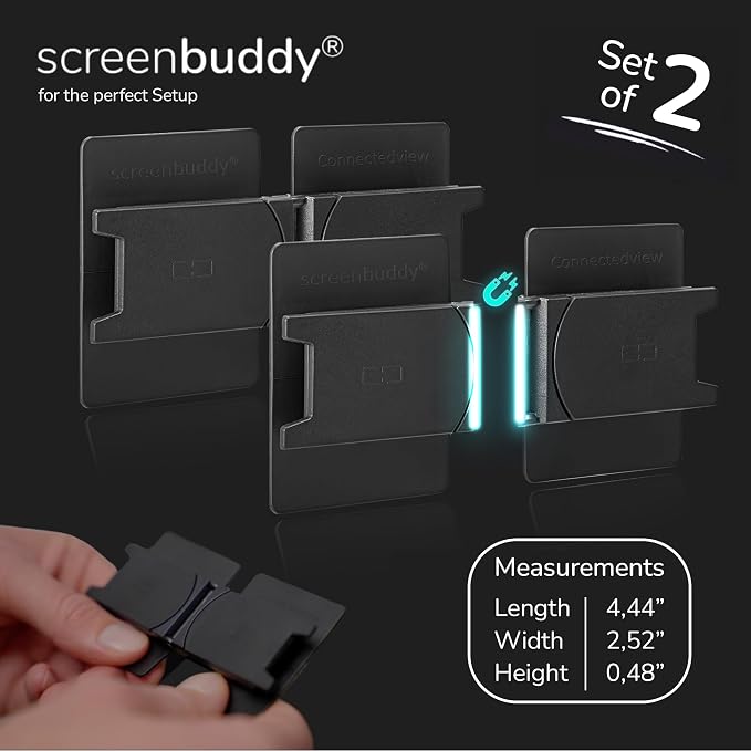 Set of 2, Magnetic Connection for Your Screens, Suitable for All Computer Monitors - Innovative Computer and Gaming Equipment - Image 6