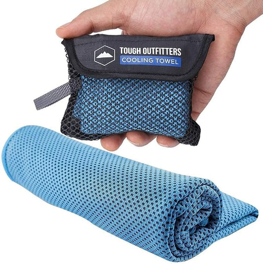 Tough Outdoors Cooling Towels for Neck Face - Neck Cooling Towel for Hot Weather Yoga Sports Golf Sweat - Instant Cold Towel by ToughOutdoors