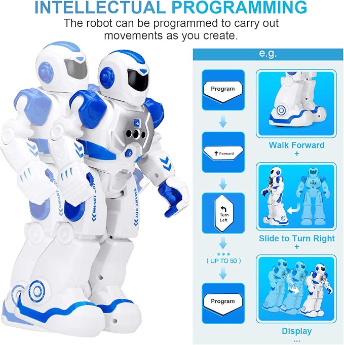 KingsDragon Robots Toy for Kids, RC Robot Gesture Sensing Toy | Interactive Walking Singing Dancing Robot Birthday Presents for Boys Girls Age 6 7 8 9 10 11 12 Years Old - Image 4