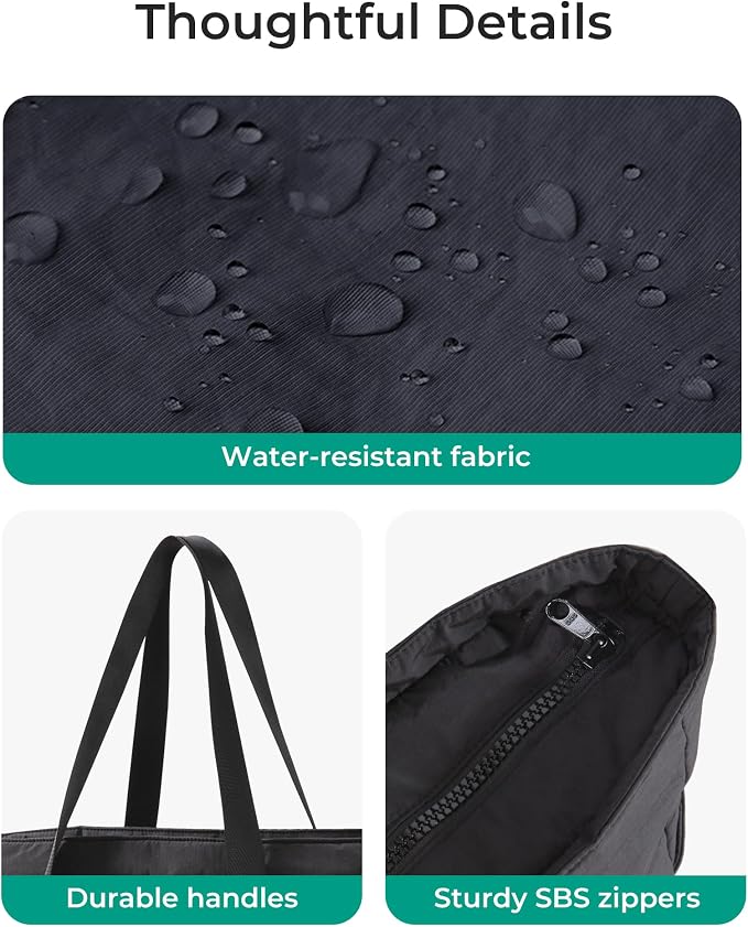 BAGSMART Tote Bag for Women, Tote Bag with Zipper Work Tote with Compartments Nurse Shoulder Hanbag for Travel, Gym - Image 5