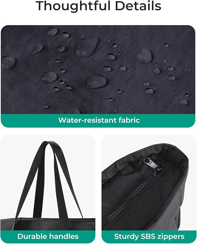 BAGSMART Tote Bag for Women, Tote Bag with Zipper Work Tote with Compartments Nurse Shoulder Hanbag for Travel, Gym - Image 6