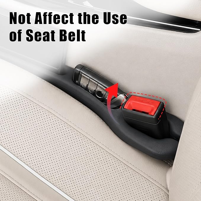 Car Seat Gap Filler Organizer 2 PCS Black Universal Seat Gap Plug Blocker Anti-Drop Console Catcher Phone Keys Storage for Car Truck SUV Auto Accessories Style3 - Image 5