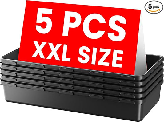 A-LuGei【XX-Large Size【5 Pcs】 Tool Box Organizer Tray Divider【Single Size】 Desk Drawer Organizer Bin, Garage Organization and Storage Toolbox for Rolling Tool Chest Cart Cabinet WorkBench Part Widget by A-LUGEI