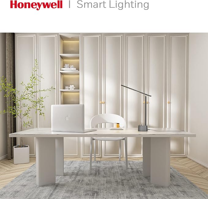 Honeywell HWT-H01 LED Desk Lamp Stepless Dimmable Table Lamp with USB A+C Dual Charging Port Eye-Caring Foldable Desk Light with 3 Color Modes for Home Office Bedroom Reading Study Sunturalux (Gray) | Sunturalux Eye Protection Light with Charging Ports... - Image 7