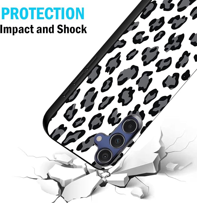 Designed for Galaxy S25 FE Phone Case,Slim Silicone Shockproof Protective Case for Galaxy S25 FE 6.7 inch,Leopard Print - Image 2