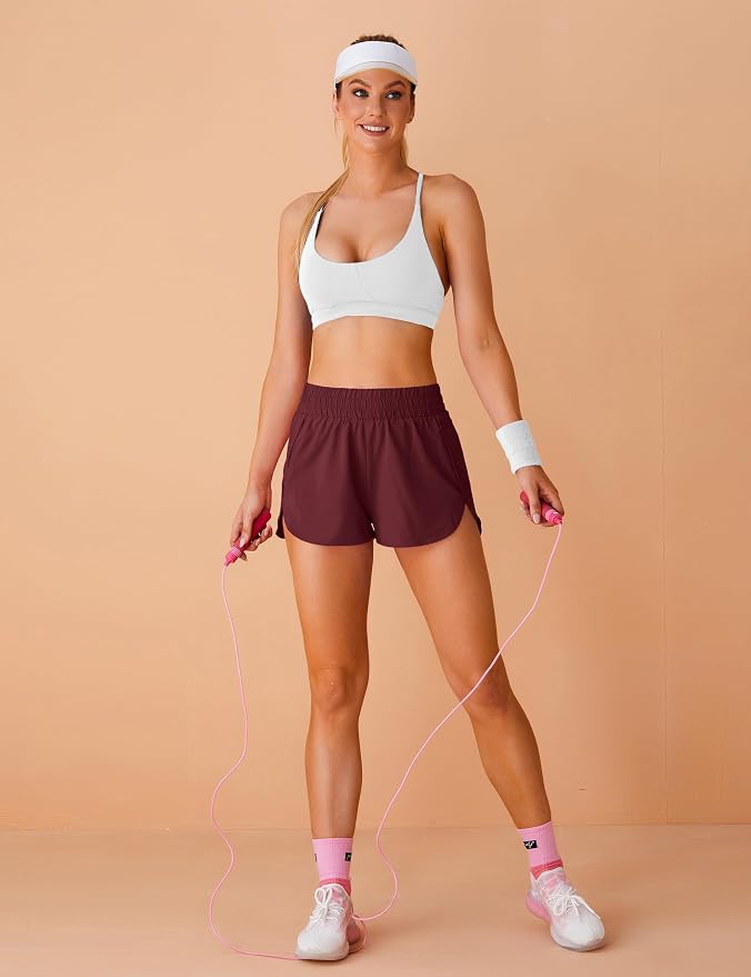 Blooming Jelly Women's Quick-Dry Running Shorts Workout Sport Layer Active Shorts with Pockets 1.75" - Image 3