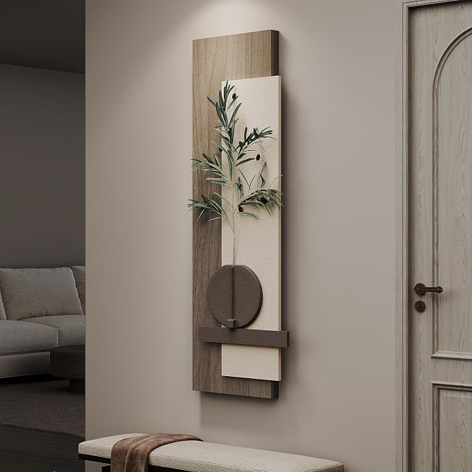 Modern Neutral 3D Textured Long Narrow Vertical Wall Art for Living Room - Image 4