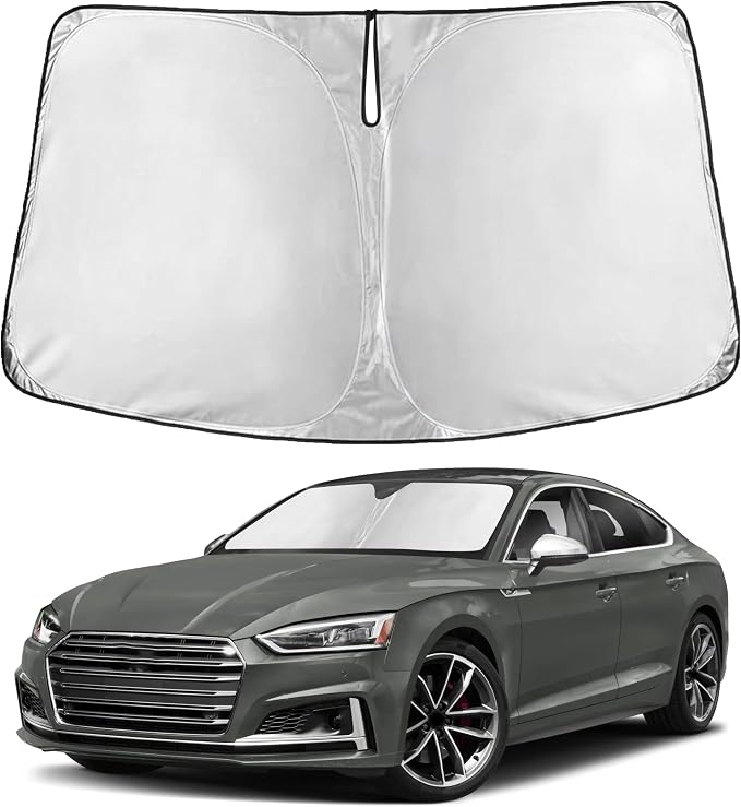 EcoNour Windshield Sunshade Compatible for Audi S5 2008-2024 2025 2026, Sun Visor for Front Windshield & Window Sun Shade Cover, UV Heat Blocker & Protector, Car Accessories by EcoNour