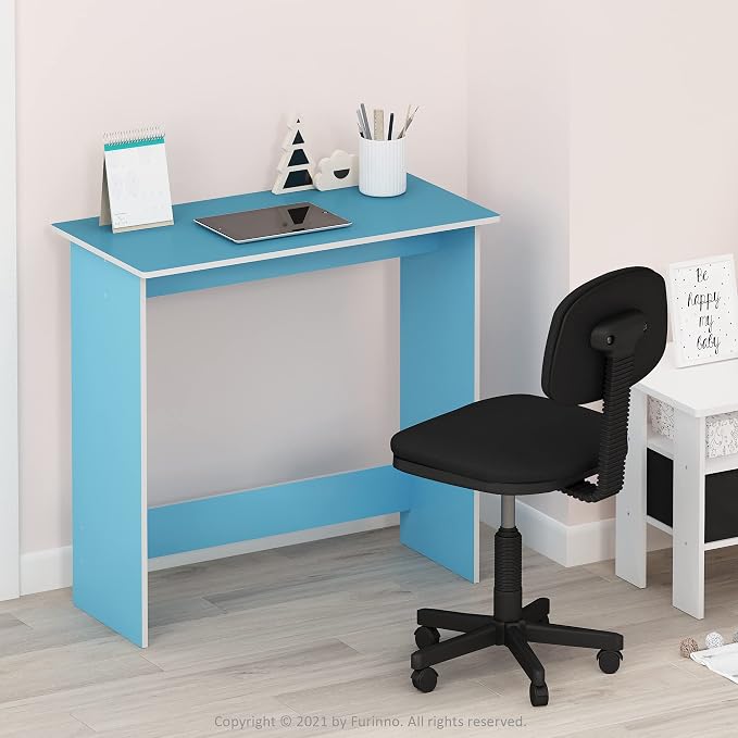 FURINNO Simplistic Study Table, Light Blue - Image 2