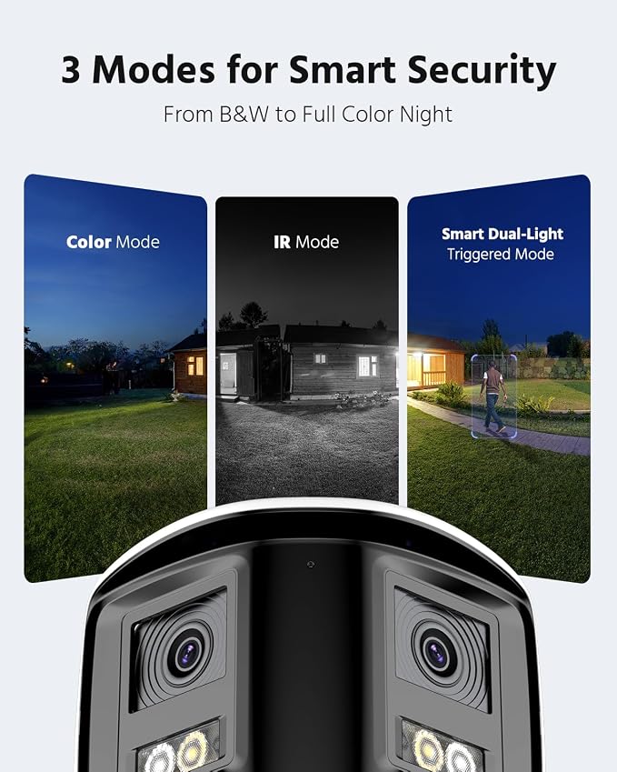ANNKE FCD800 4K 8MP Dual-Lens PoE Security Camera, 180°Panoramic View, Smart Light Color Night Vision, Two-Way Audio, Light&Sound Alarm, AI Human/Vehicle Motion Detection, IP67 Weatherproof - Image 4