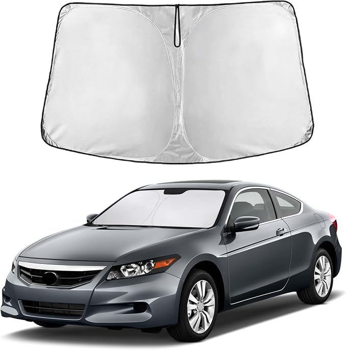 EcoNour Windshield Sunshade Compatible for Honda Accord 2008-2010 2011 2012, Sun Visor for Front Windshield & Window Sun Shade Cover, UV Heat Blocker & Protector, Car Accessories by EcoNour