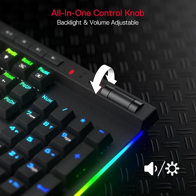 Redragon K580 PRO Wireless RGB Gaming Keyboard, Macro G Keys & Media Wheel | 0 Delay Tri-Mode, 5 On-Board Combo Keys, Ready for MMO & MOBA Play, 0-Delay Tri-Mode for Multiple Devices, Swap-Ready Socket - Image 5