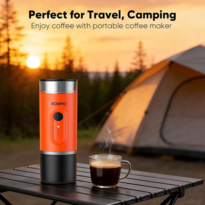 Portable Espresso Machine for Travel, Self-Heating Coffee Maker Works with Capsules & Ground Coffee, Type-C Rechargeable for Outdoor Camping Car RV Business Trips - Image 7