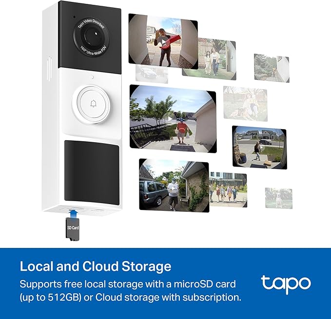 Tapo 2K Wireless Smart Video Doorbell with Chime - 160° Ultra-Wide View,Person Detection, Ring Call, 2-Way Audio, Subscription-Free Local Storage/Optional Cloud, Motion Only Alert, D210 - Image 4