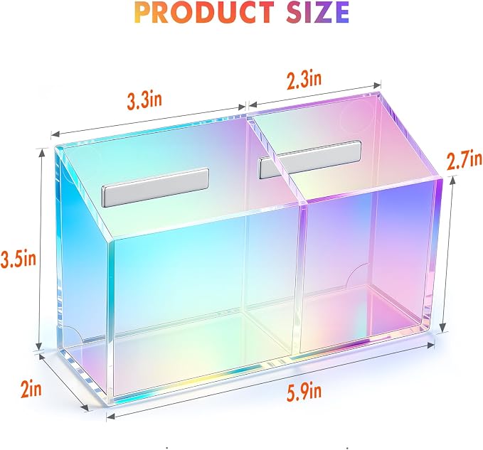 BEYGORM Magnetic Dry Erase Marker Holder for Whiteboard & Refrigerator | Non-slip Acrylic Pen Holder for Classroom, Fridge Magnet, Locker Organizer Accessories, Teacher & School Supplies(Colorful) - Image 2