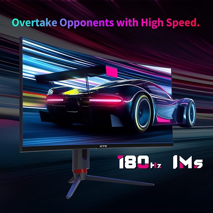 KTC 34 Inch Curved Ultrawide Gaming Monitor, 21:9, 3440x1440p 180Hz 1ms, 1500R Curved Monitor, Freesync G-sync, Picture by Picture,PIP, Height/Tilt/Swivel/Pivot, H34S18S - Image 3