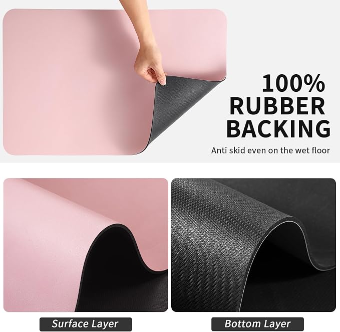 HotLive Coffee Mat - Absorbent Hide Stain Rubber Backed Dish Drying Mat for Kitchen Counter - Bar Mats for Countertops Accessories Fit Under Coffee Maker Espresso Machine - Image 6