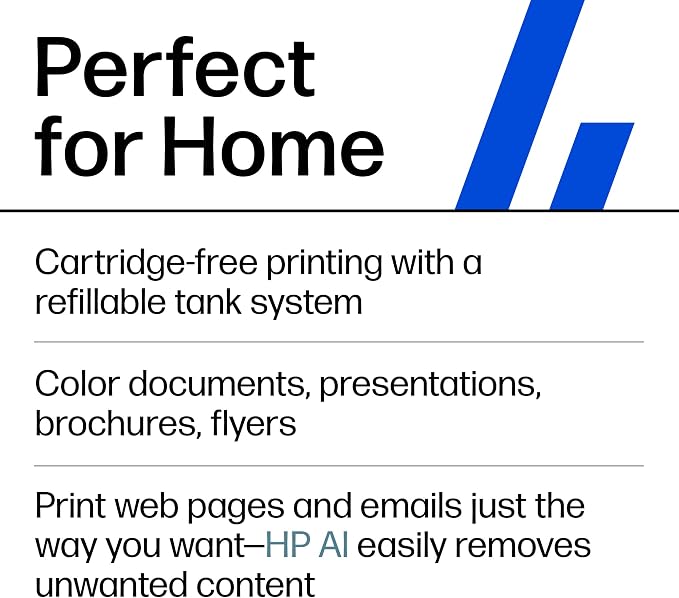HP Smart Tank 5103 Wireless All-in-One Ink Tank Printer, Scanner,2 Years of Ink, 100 Sheets of Photo Paper Included, Cartridge-Free, Refillable, AI-Enabled (5D1B2A) - Image 10