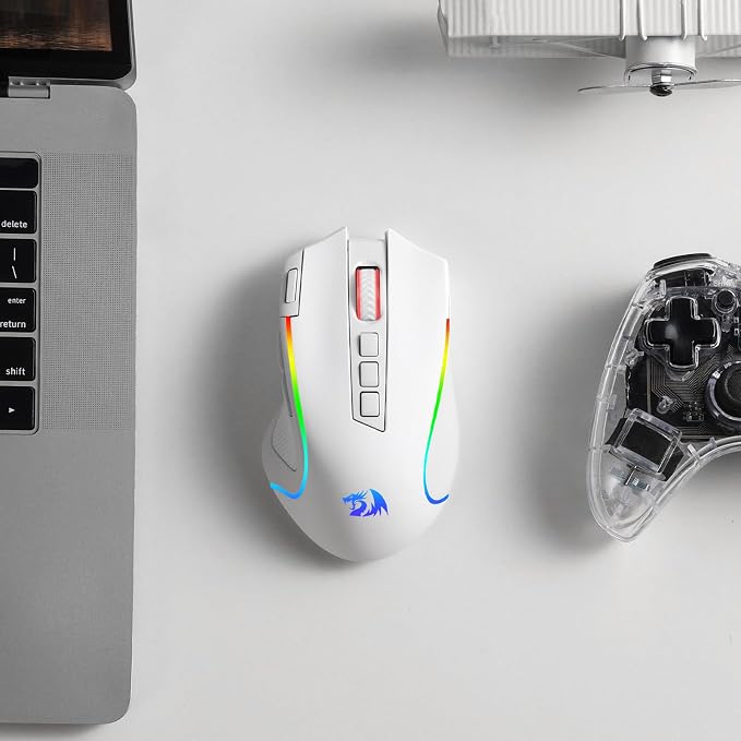 Redragon M612 Wireless RGB Optical Gaming Mouse 8000 DPI Remapping Keys | Cable-Free 0 Delay, Redefine Keybinding Macro, Vibing Backlight, Ergonomic Grip Body Comfort - Image 8