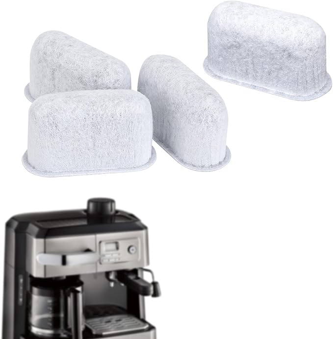 4pcs Coffee Maker Filter Replacement, Water Filter for Delonghi 7313285779 | Activated Carbon Water Filter for Espresso Coffee Machine, Cafe Maker Accessories for Delonghi Compatible with 7313285779 by Unknown