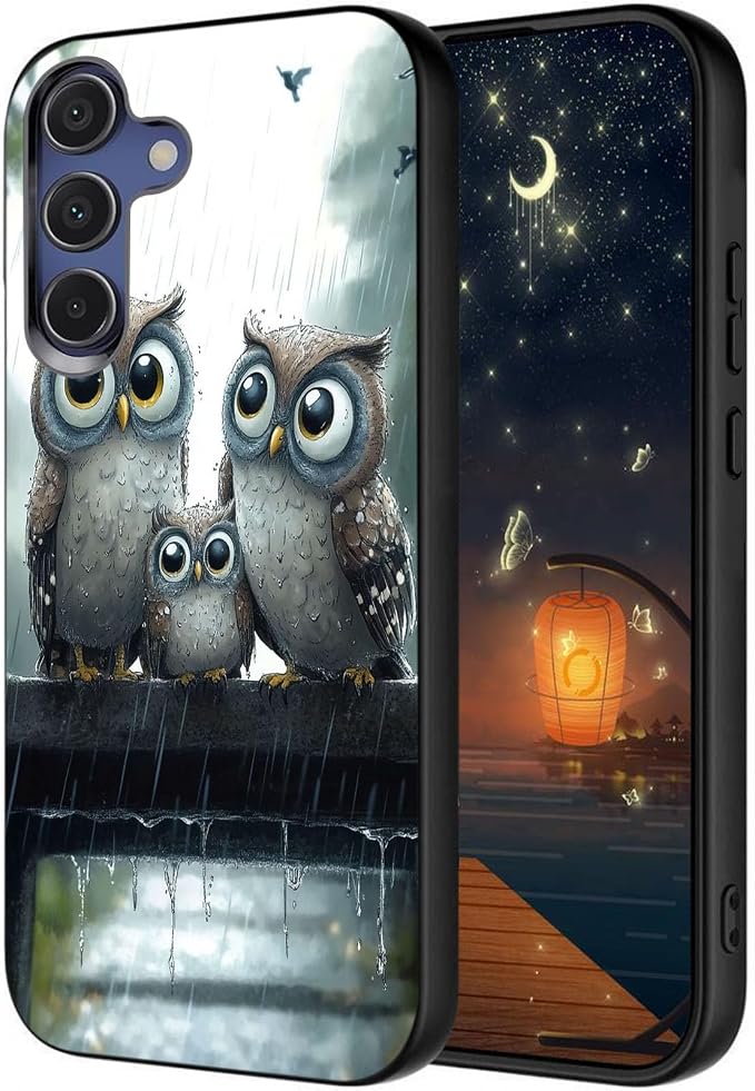 Designed for Galaxy S25 5G Phone Case,Slim Silicone Shockproof Protective Case for Galaxy S25 5G 6.2 inch,Cute Owl by Unknown