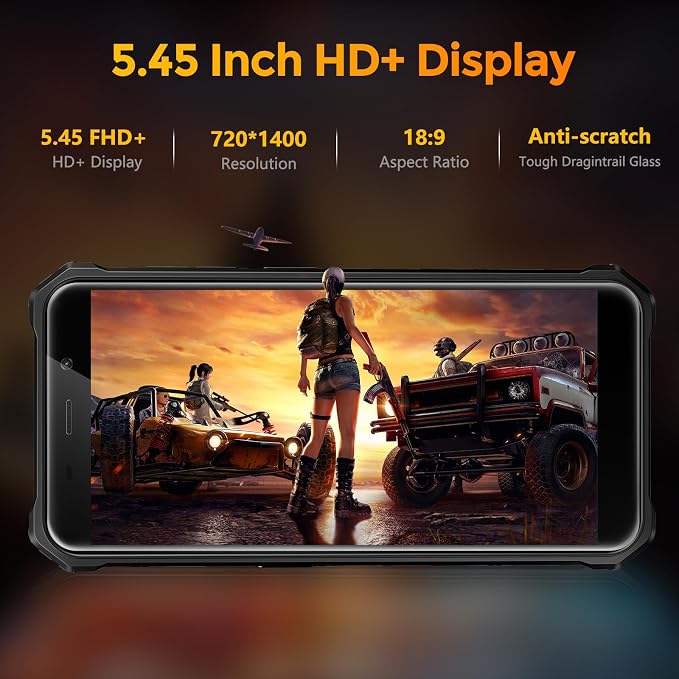 FOSSIBOT F101P Rugged Call Phone，Android 13 7GB+64GB /1TB Rugged Smartphone 10600mAh Unlocked Phone 123dB Loud Volume Phone 5.45" 24MP+8MP Camera Waterproof Smartphone 4G Dual SIM OTG Octa-core 18W - Image 6