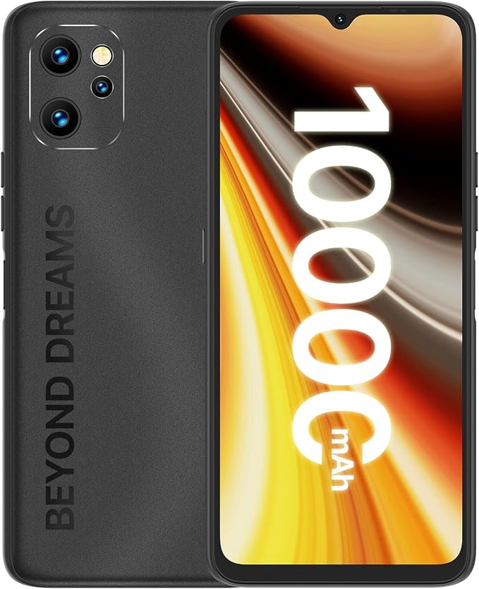 UMIDIGI Power 7 MAX Unlocked Cell Phone,6GB+128GB 10000mAh Battery,6.7" Full Screen + 48MP AI Triple Camera Android Smartphone,NFC,GPS,Face & Fingerprint,BLE 5.0, WiFi 2.4GHz/5GHz,Warranty,Black by UMIDIGI